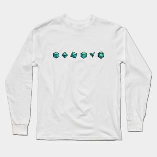 Pixel Art D20 Gems Roleplaying Dice Set D&D Long Sleeve T-Shirt